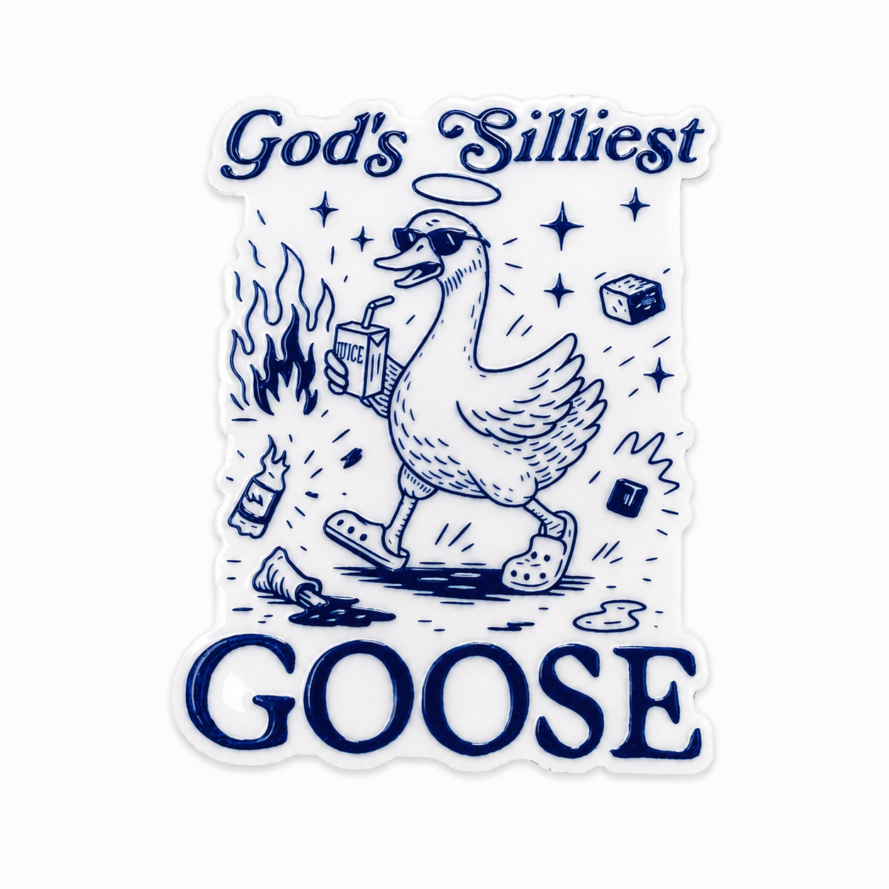 God's Silliest Goose | Plastic Add-On - BadgeSmith
