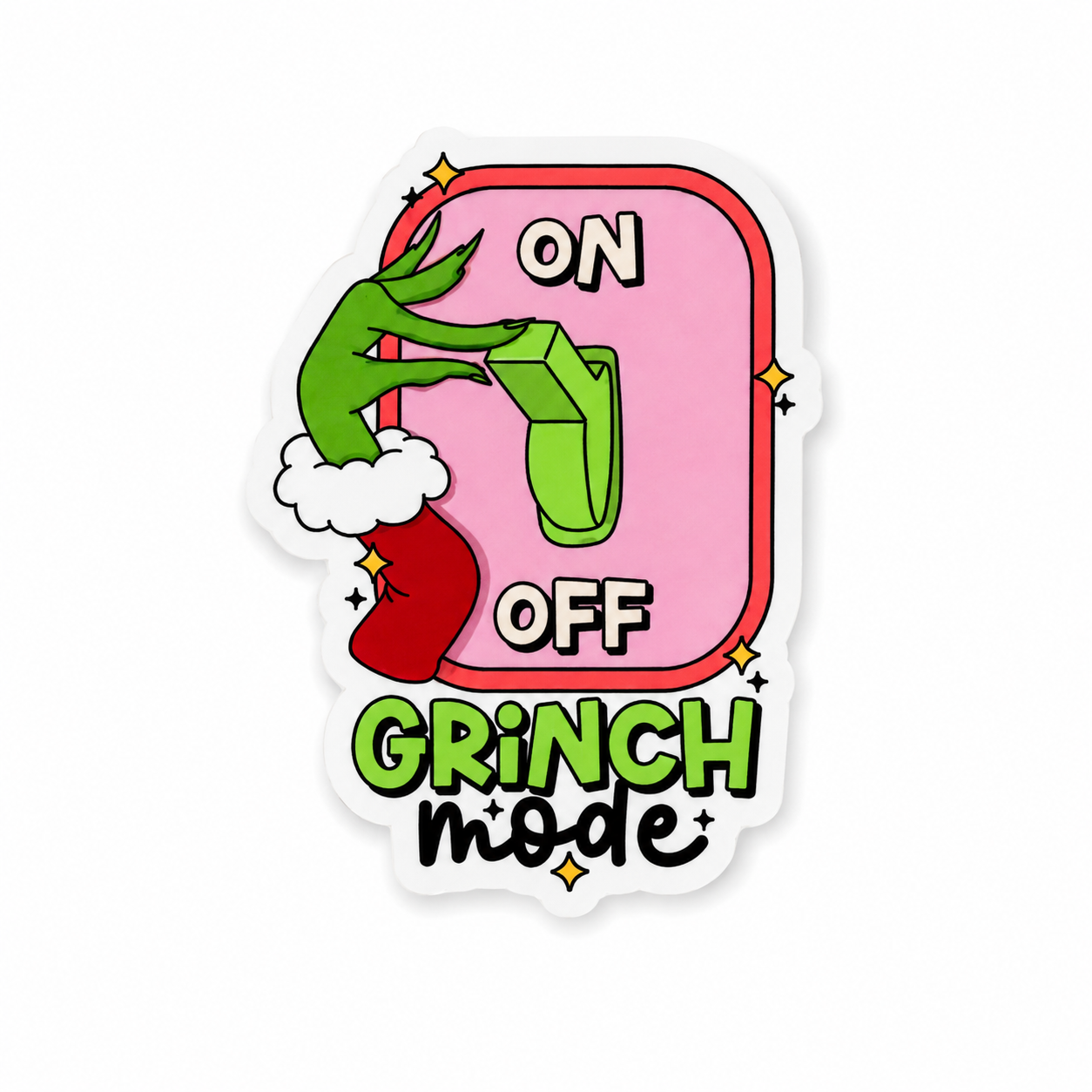 Grinch Mode On/Off | Plastic Add-On - BadgeSmith