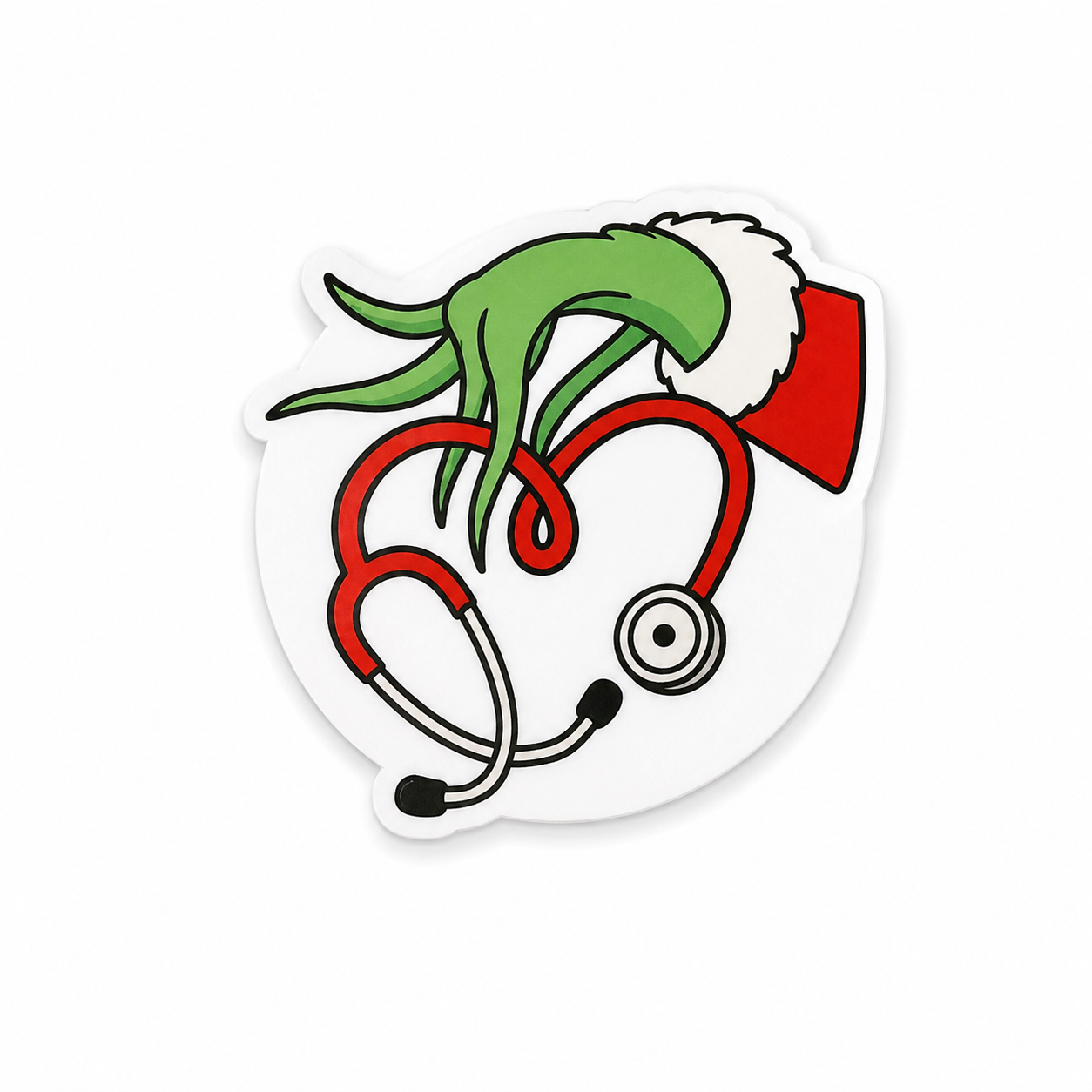 Grinch Stethoscope | Plastic Add-On - BadgeSmith