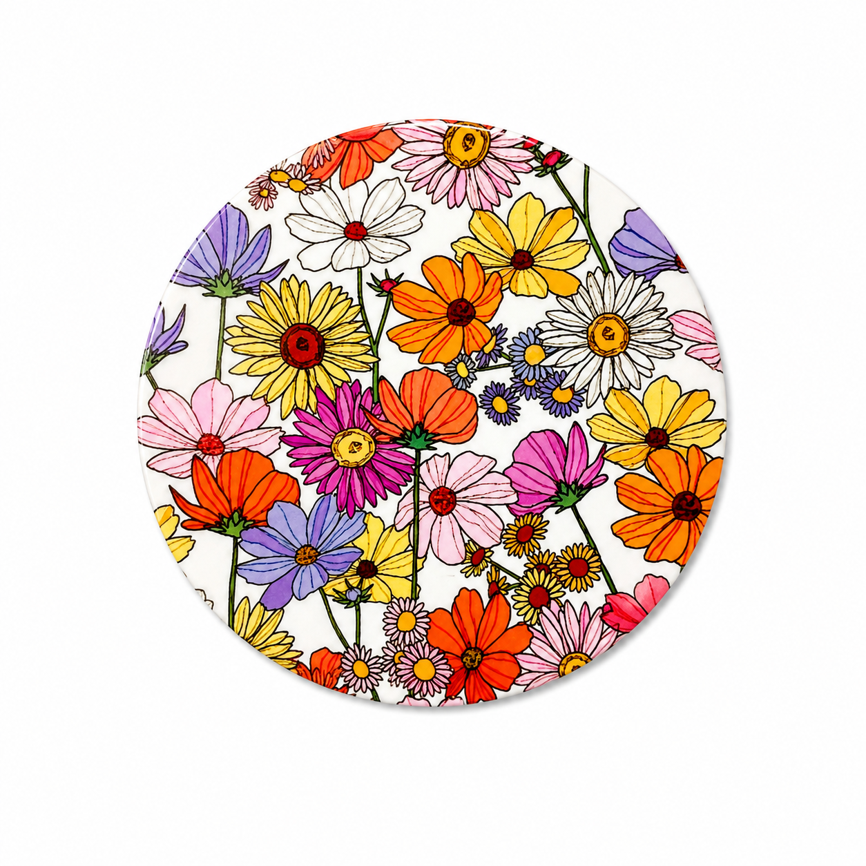 Groovy Floral | Hard Board Add-On - BadgeSmith
