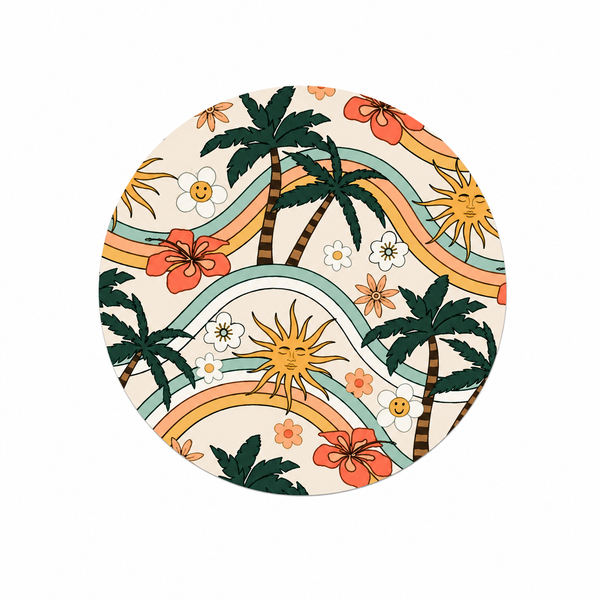 Groovy Palm Tree | Hard Board Add-On - BadgeSmith