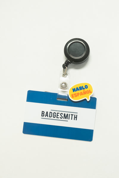 “Hablo Español” Badge Charm