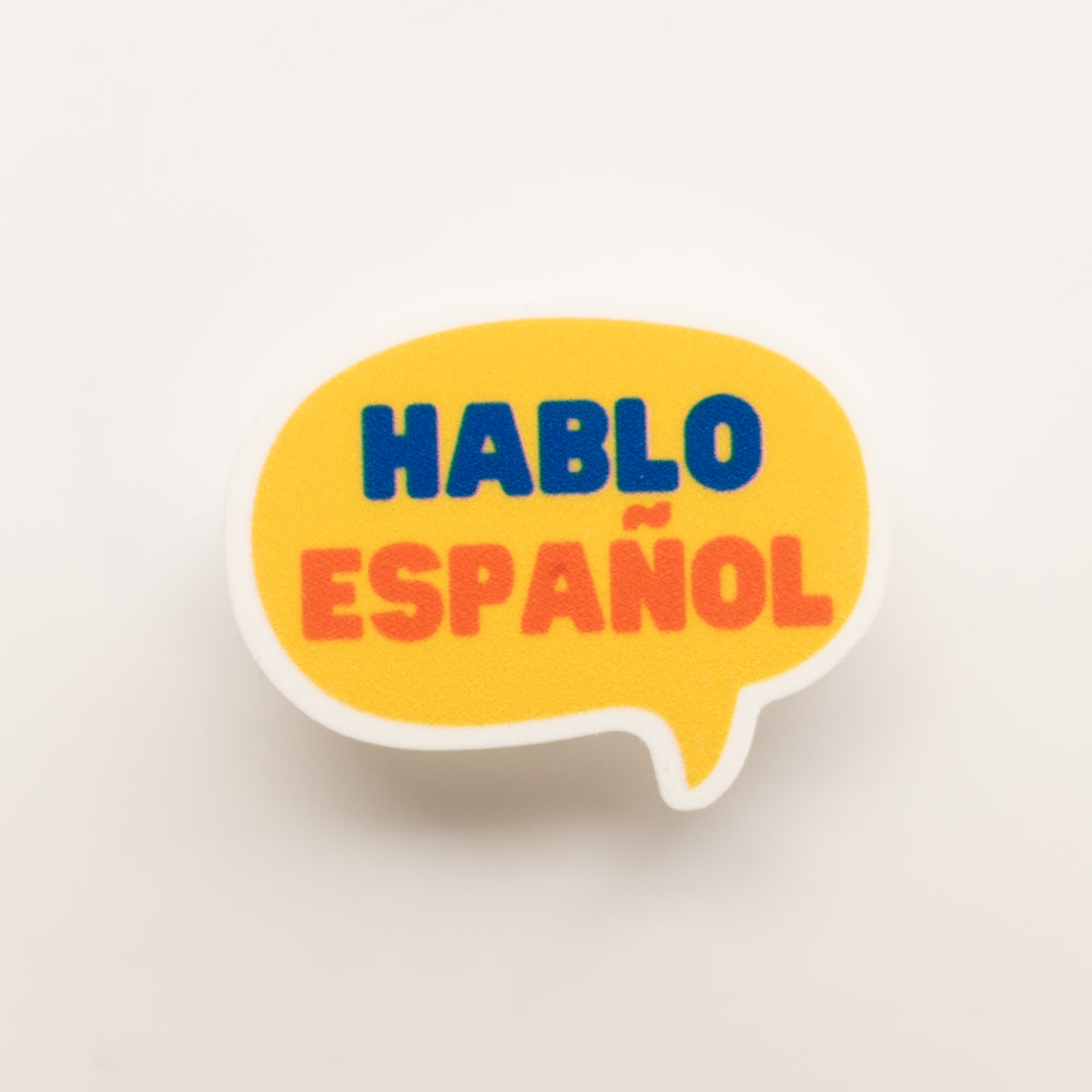 “Hablo Español” Badge Charm