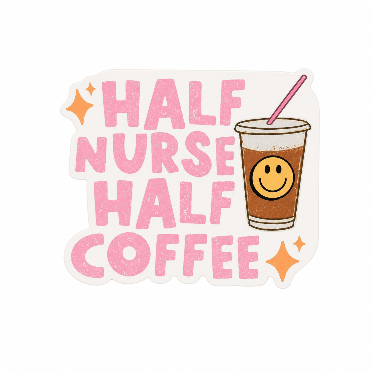 Half Nurse, Half Coffee | Plastic Add-On - BadgeSmith