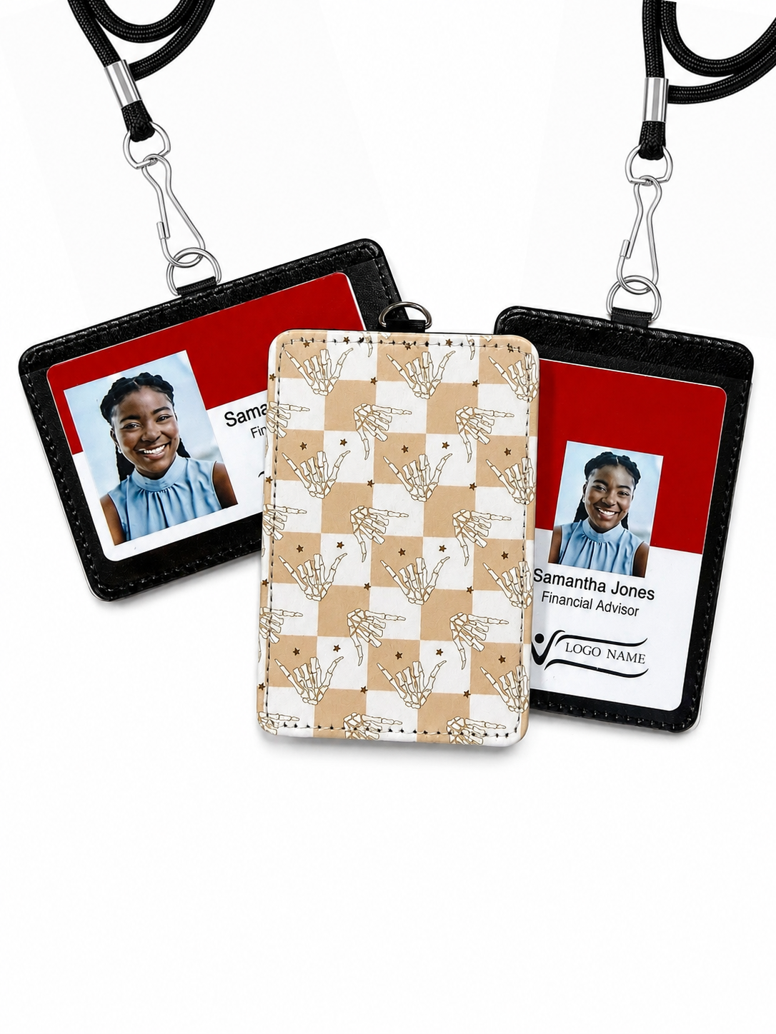 Hang Loose Skeleton ID Badge Holder - BadgeSmith