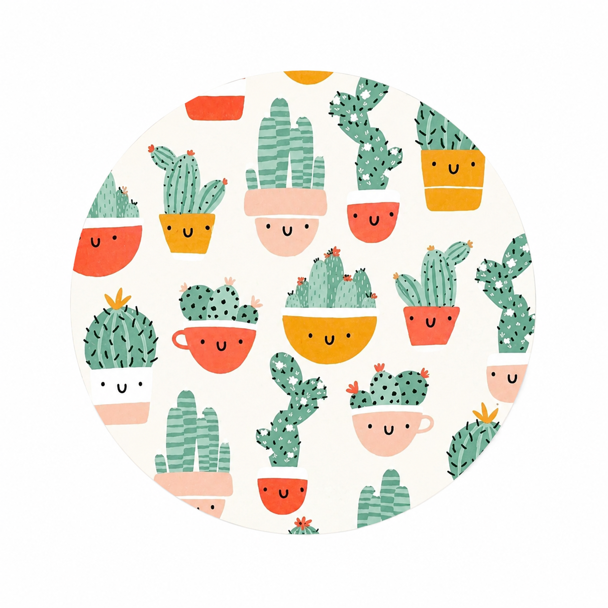 Happy Cactus | Hard Board Add-On - BadgeSmith