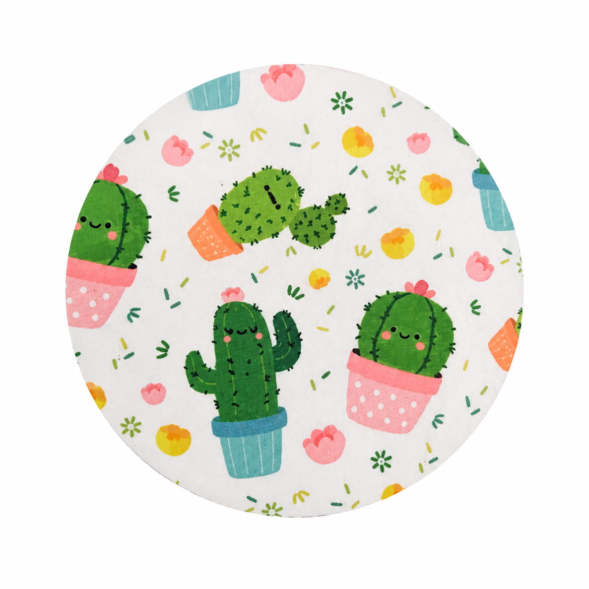 Happy Cactus Hearts | Hard Board Add-On - BadgeSmith