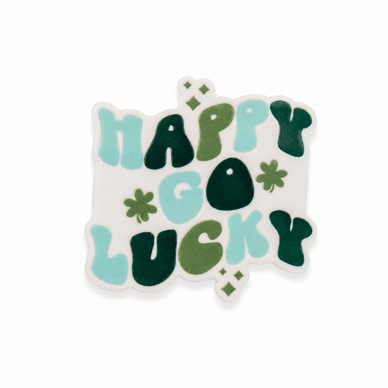 Happy Go Lucky | Plastic Add-On - BadgeSmith