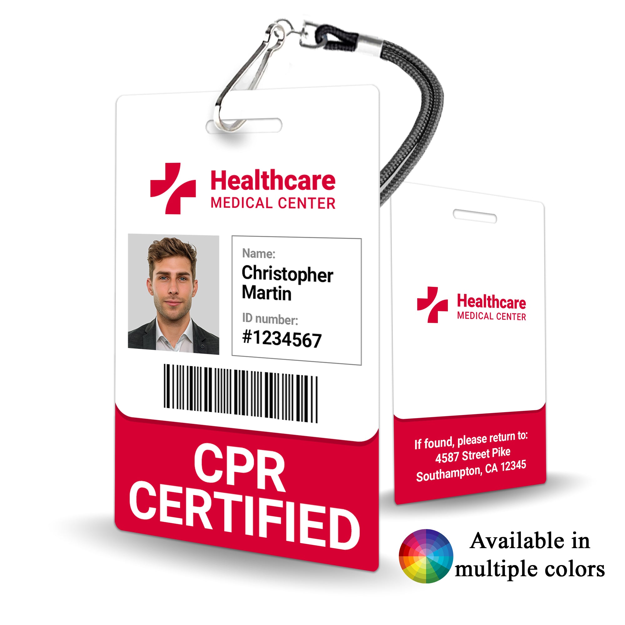Healthcare CPR Certified ID Badge Custom - BadgeSmith