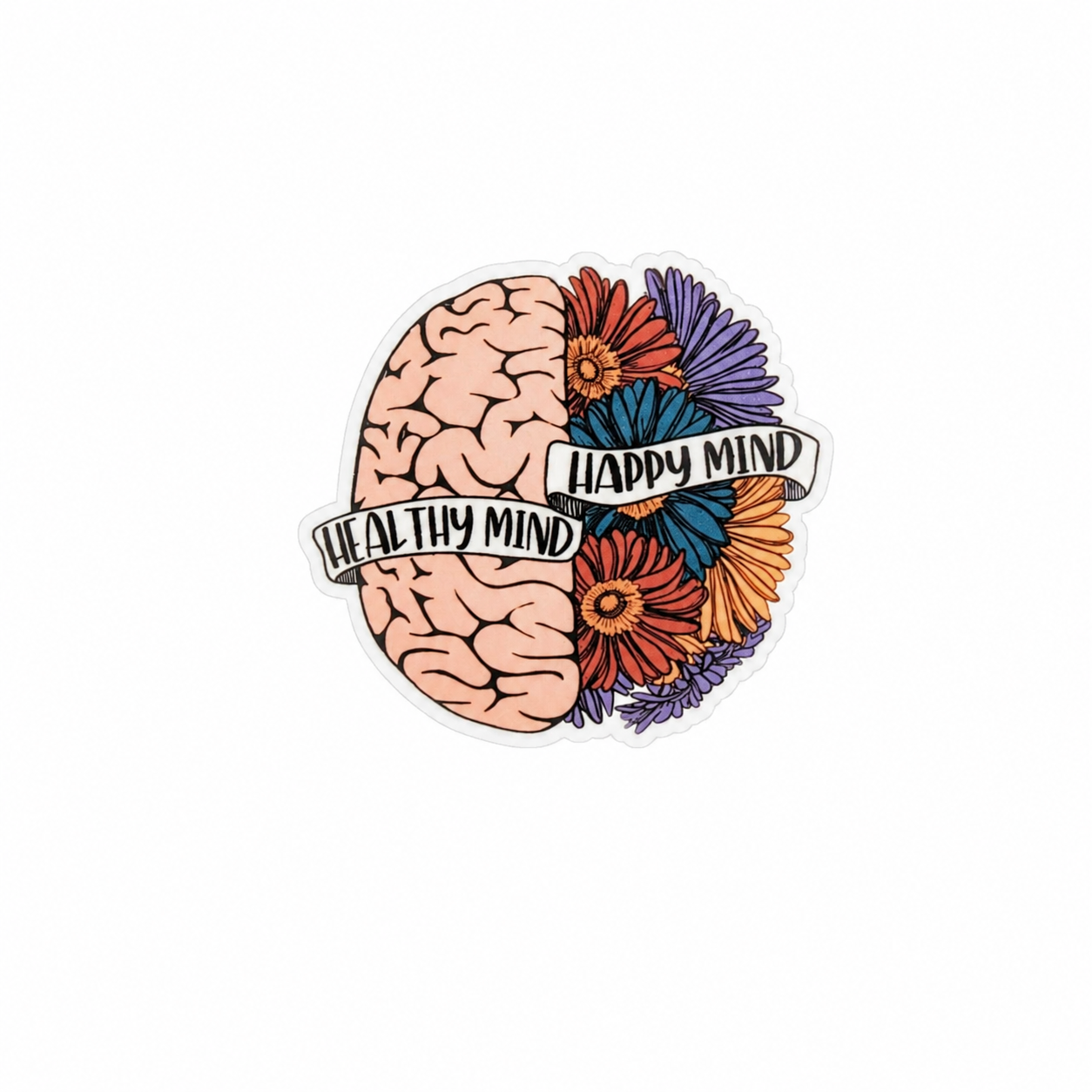 Healthy Mind, Happy Mind | Plastic Add-On - BadgeSmith