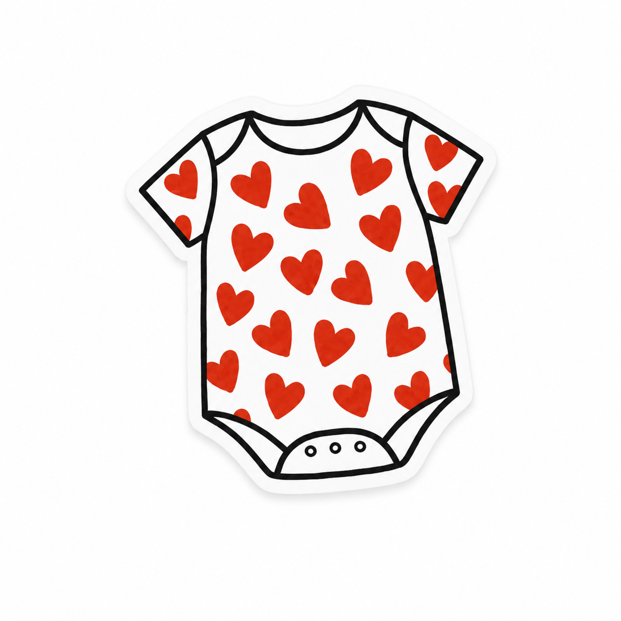 Heart Baby Onesie | Plastic Add-On - BadgeSmith
