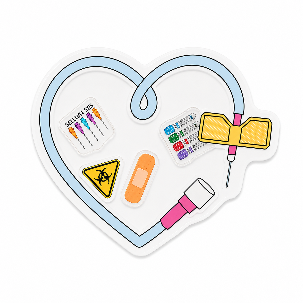Phlebotomy Butterfly Needle | Plastic Shaker Add-On - BadgeSmith
