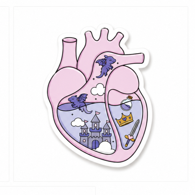 Fantasy Heart | Plastic Add-On - BadgeSmith