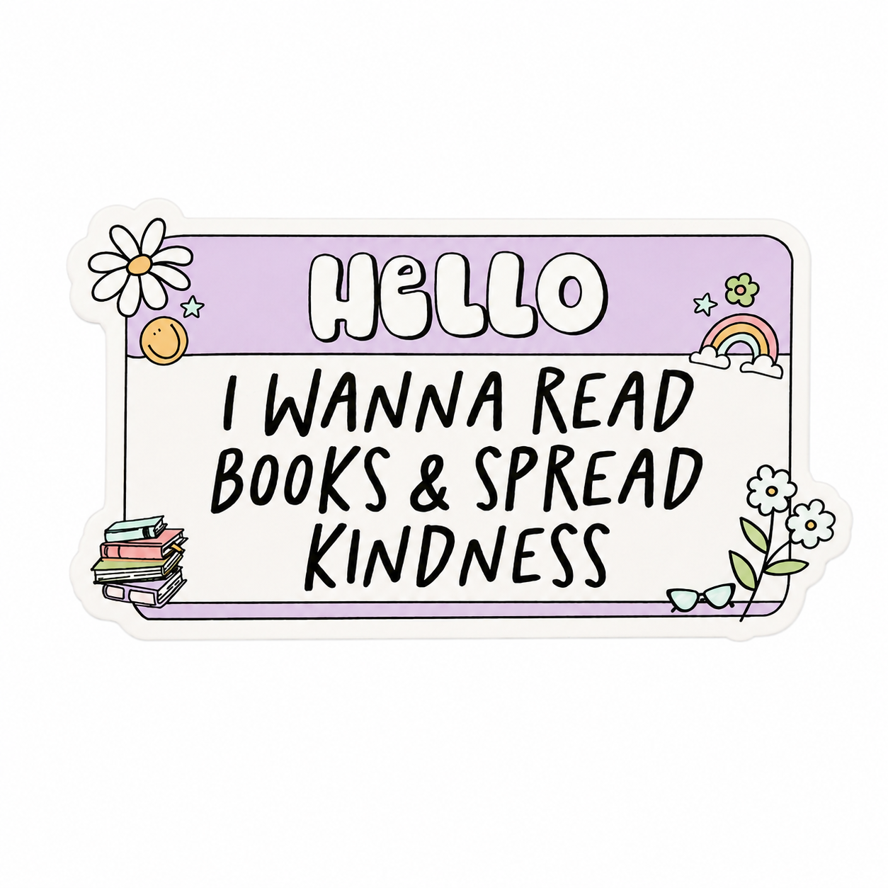 Read and Spread Kindness | Plastic Add-On - BadgeSmith