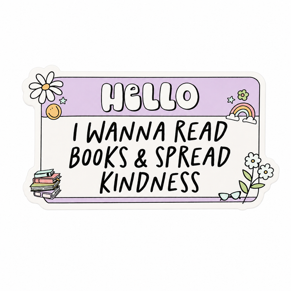 Read and Spread Kindness | Plastic Add-On - BadgeSmith