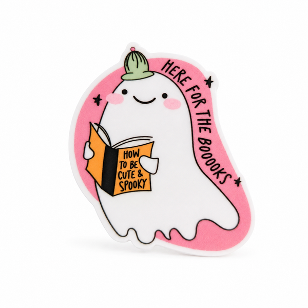 Here for the Books | Plastic Add-On - BadgeSmith