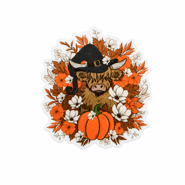 Highland Cow Halloween | Plastic Add-On - BadgeSmith