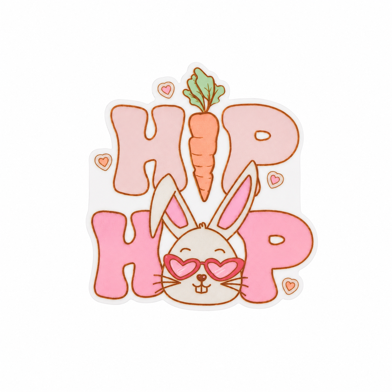 Hip Hop Bunny Easter | Plastic Add-On - BadgeSmith