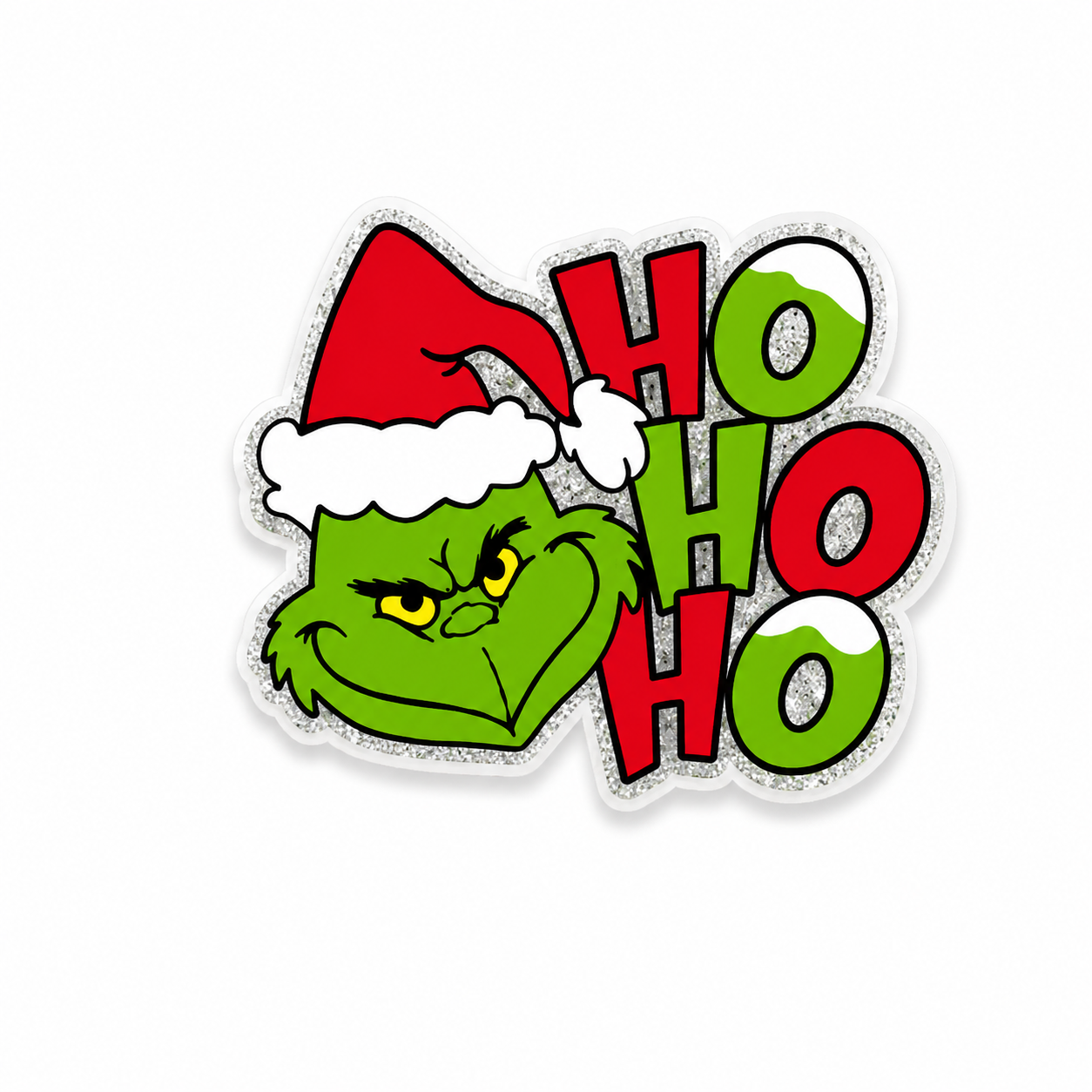 Grinch Ho Ho Ho | Plastic Add-On - BadgeSmith