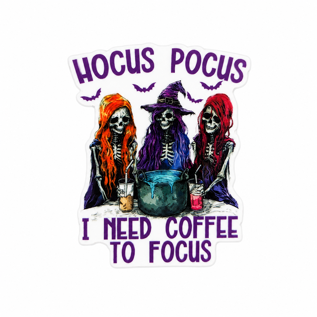 Hocus Pocus Need Coffee to Focus | Plastic Add-On - BadgeSmith