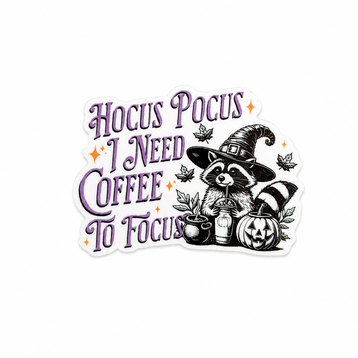 Hocus Pocus, I Need Coffee to Focus | Plastic Add-On - BadgeSmith