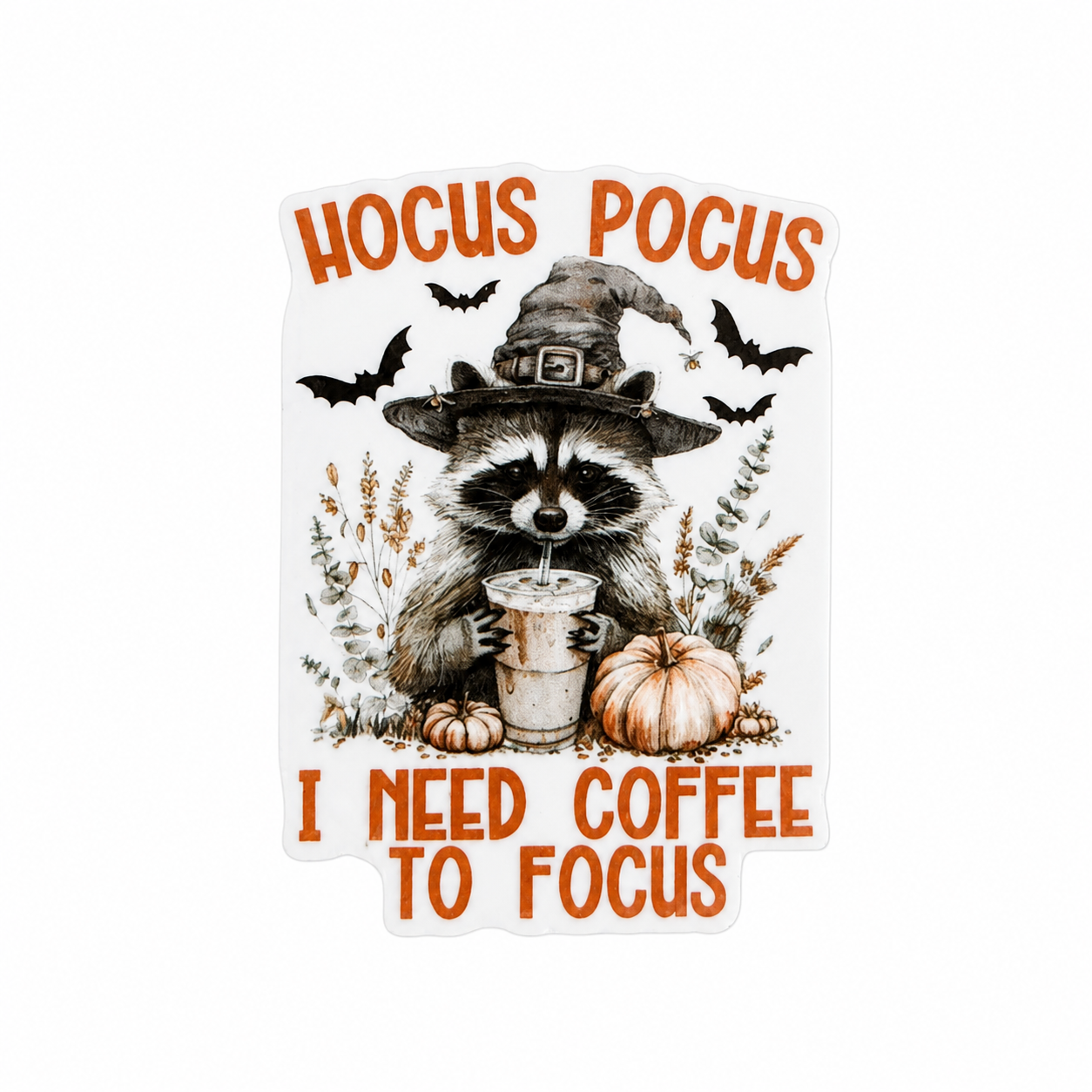 Hocus Pocus I Need Coffee to Focus | Plastic Add-On - BadgeSmith