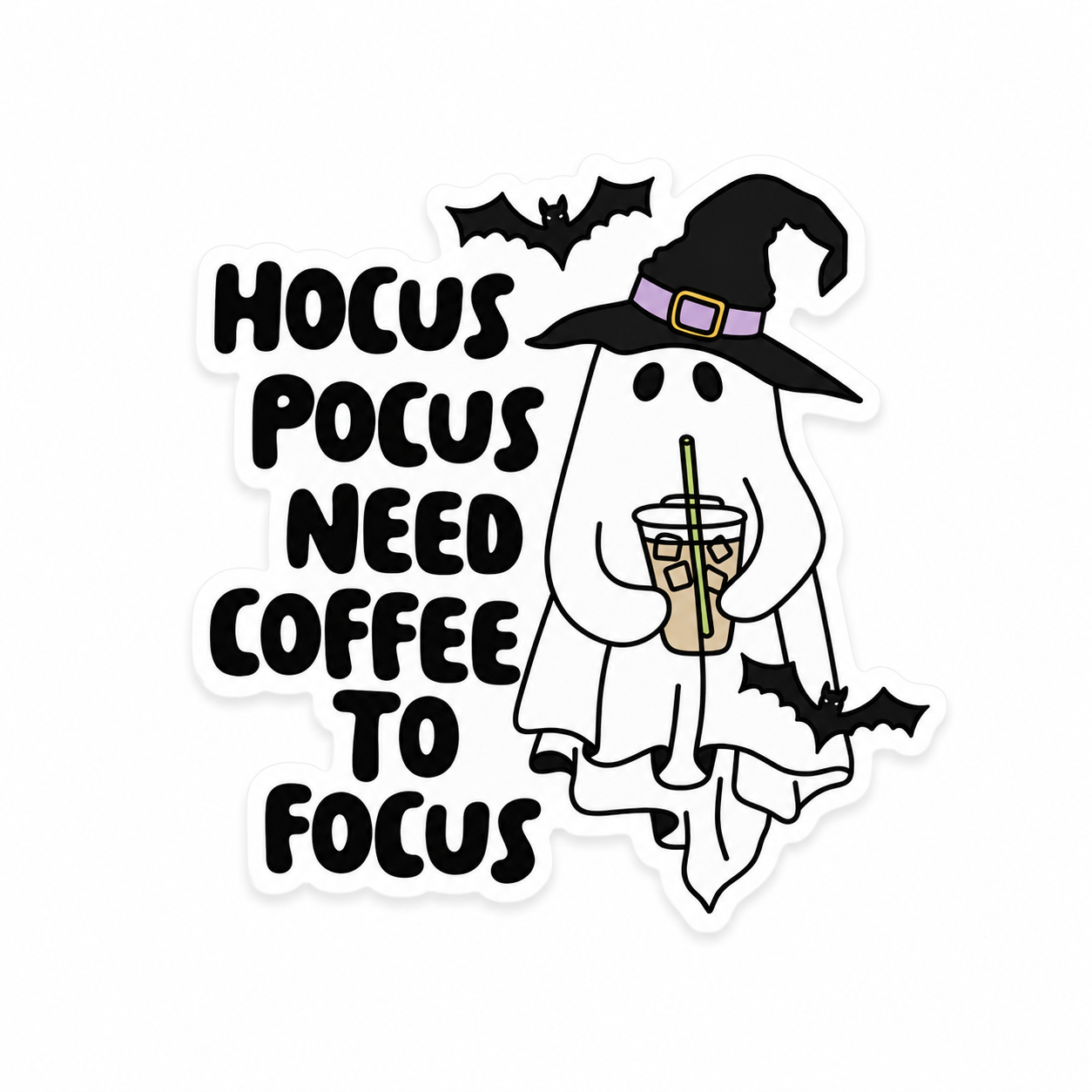 Hocus Need Coffee to Focus | Plastic Add-On - BadgeSmith