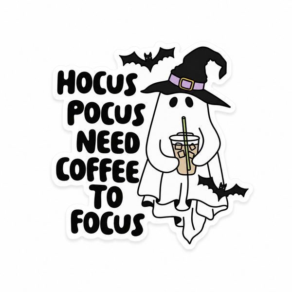 Hocus Need Coffee to Focus | Plastic Add-On - BadgeSmith