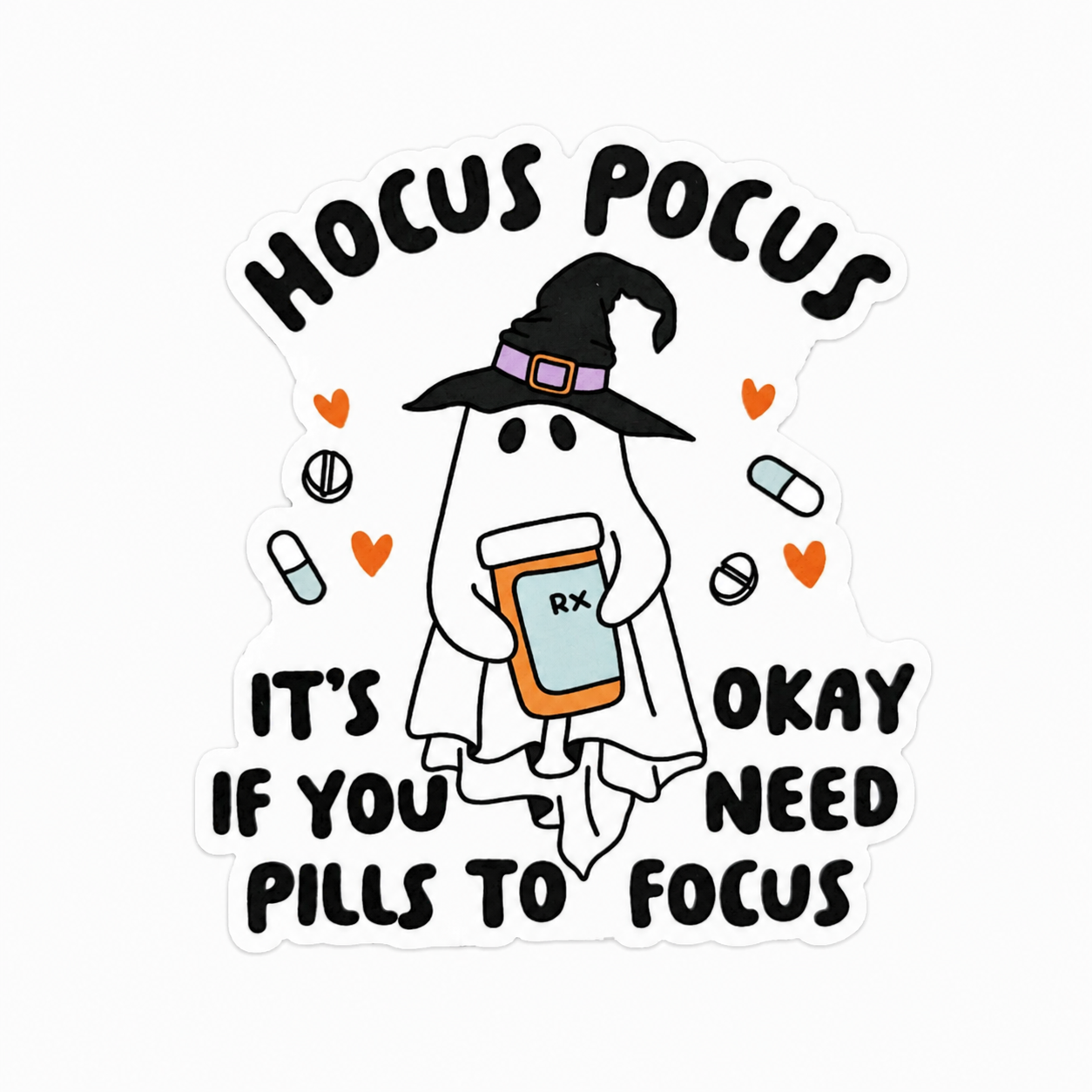 Hocus Need Pills to Focus | Plastic Add-On - BadgeSmith