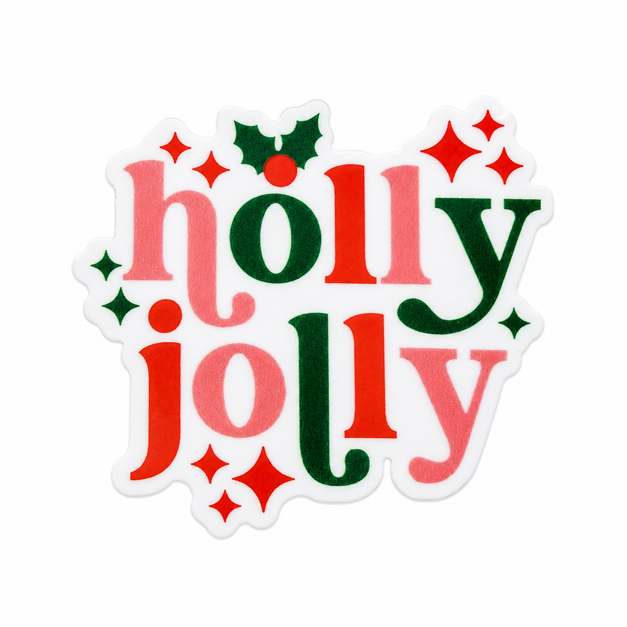 Holly Jolly | Plastic Add-On - BadgeSmith