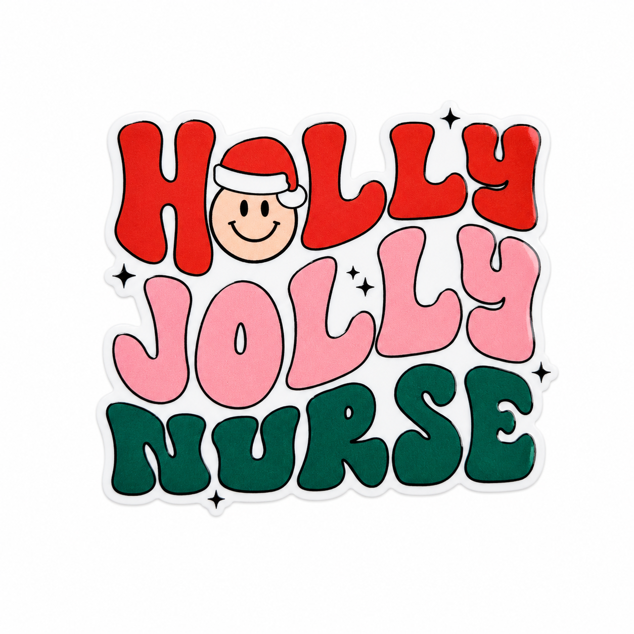 Holly Jolly Nurse | Plastic Add-On - BadgeSmith