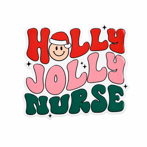 Holly Jolly Nurse | Plastic Add-On - BadgeSmith