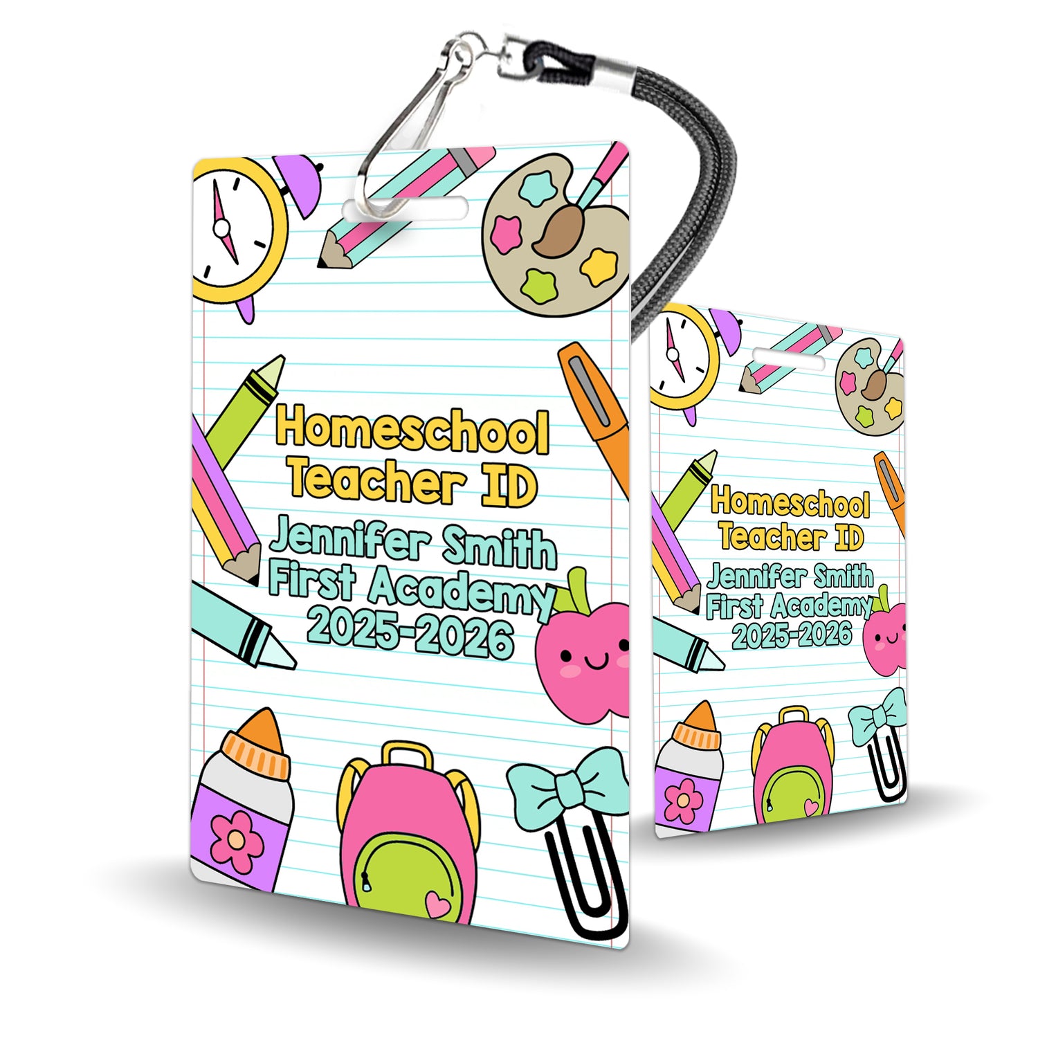 Homeschool Teacher ID Card School Supplies - BadgeSmith