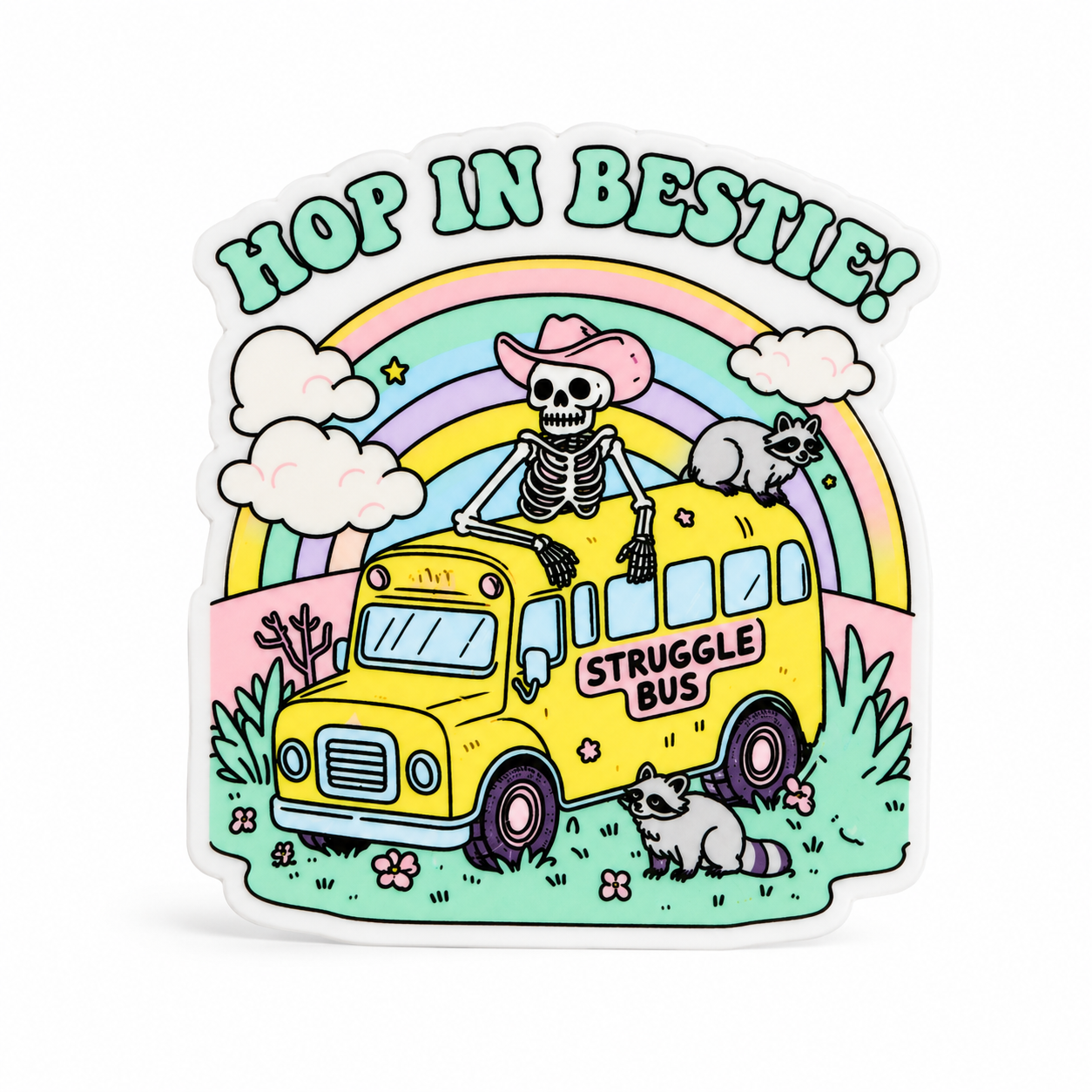 Hop in Bestie! | Plastic Add-On - BadgeSmith