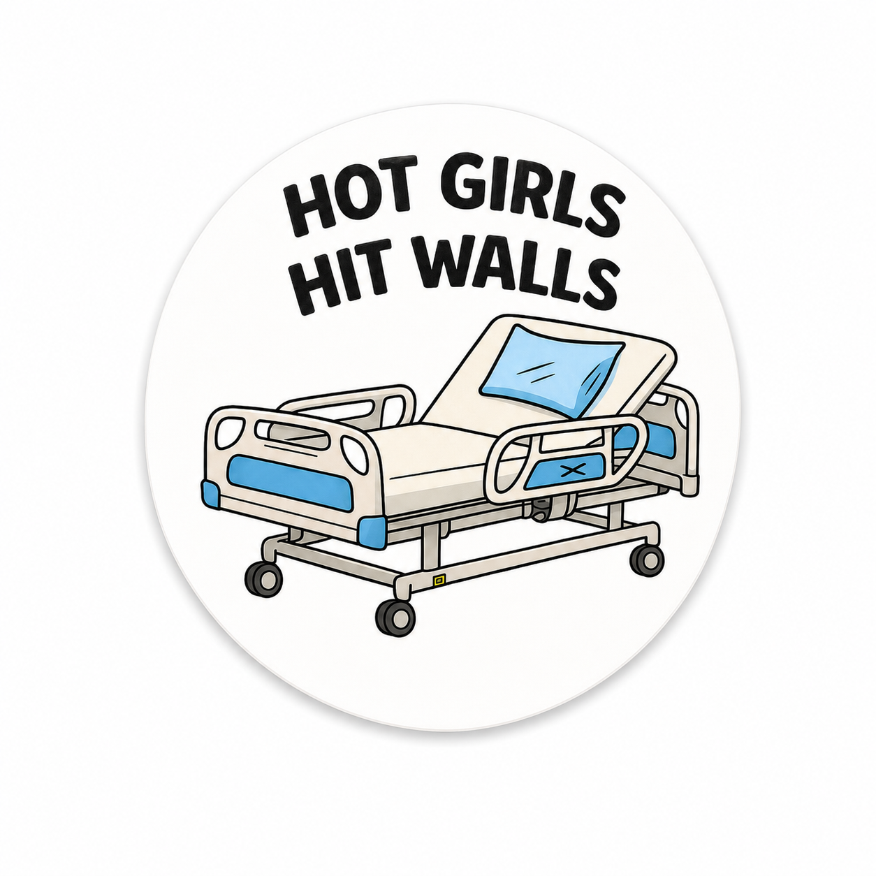 Hot Girls Hit Walls | Plastic Add-On - BadgeSmith