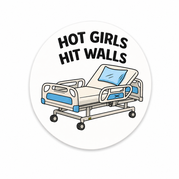Hot Girls Hit Walls | Plastic Add-On - BadgeSmith