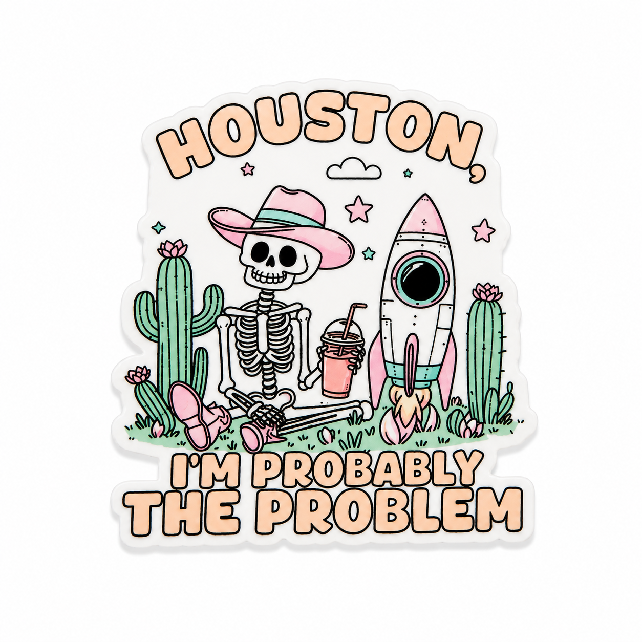 Houston We Have Problems | Plastic Add-On - BadgeSmith