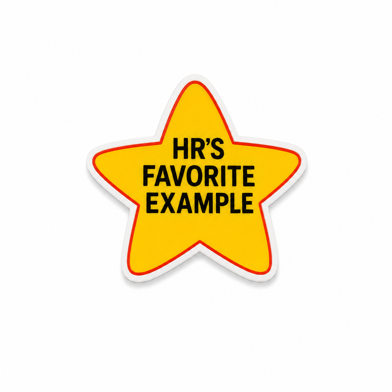 HR's Favorite Example | Plastic Add-On - BadgeSmith