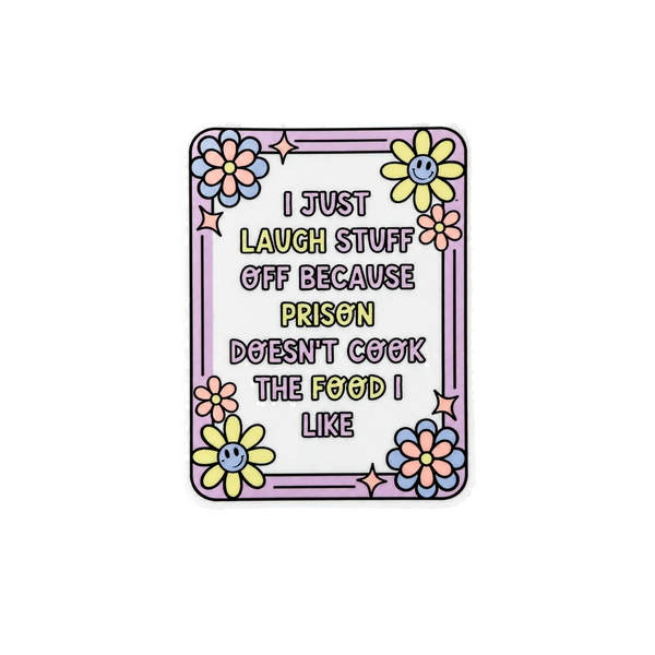 Funny floral quote plastic add-on for badge reels with sarcastic humor and pastel retro flower design