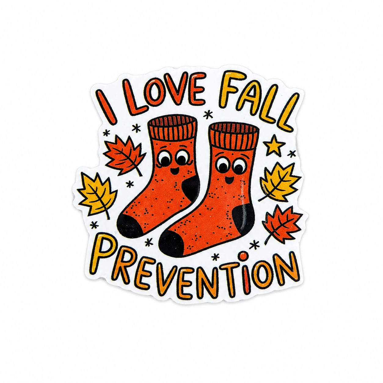 I Love Fall Prevention | Plastic Add-On - BadgeSmith