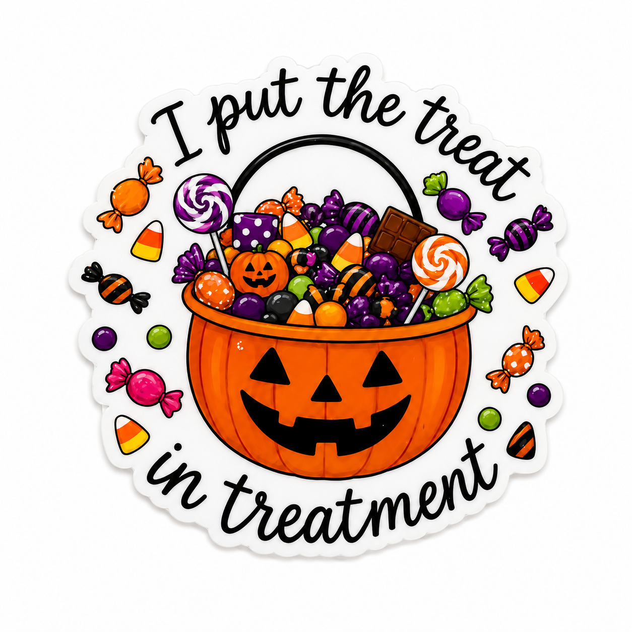 I Put The Treat In Treatment | Plastic Add-On - BadgeSmith