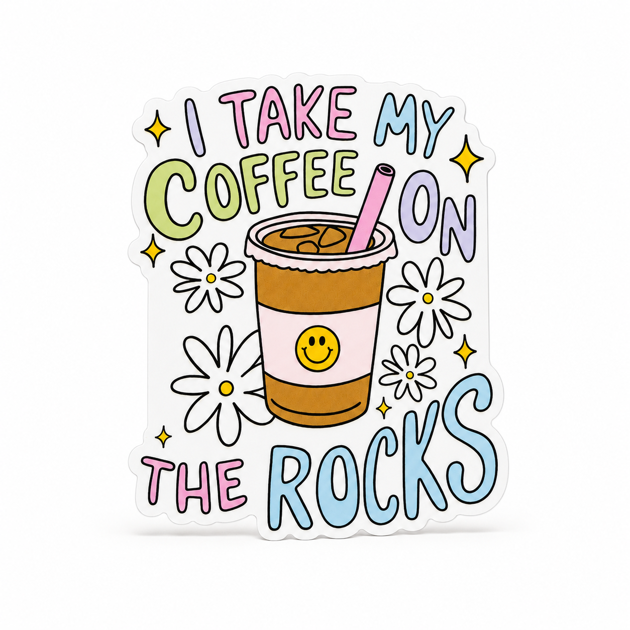 I Take My Coffee On The Rocks | Plastic Add-On - BadgeSmith