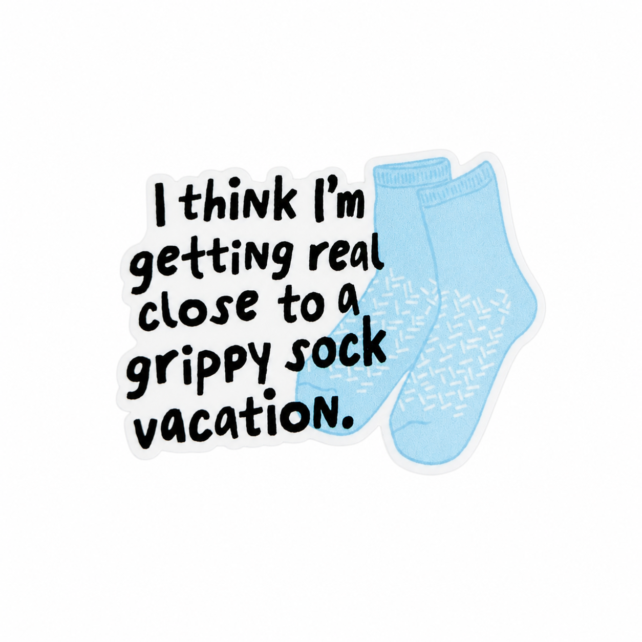 Grippy Sock Vacation | Plastic Add-On - BadgeSmith