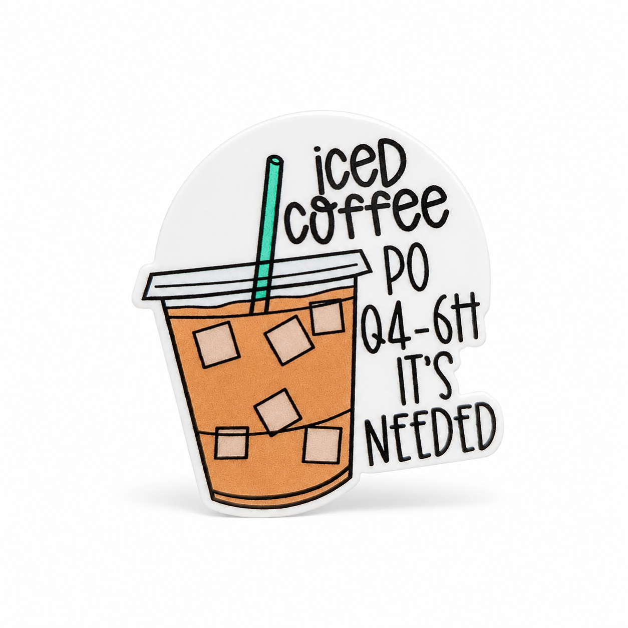 Iced Coffee PO | Plastic Add-On - BadgeSmith