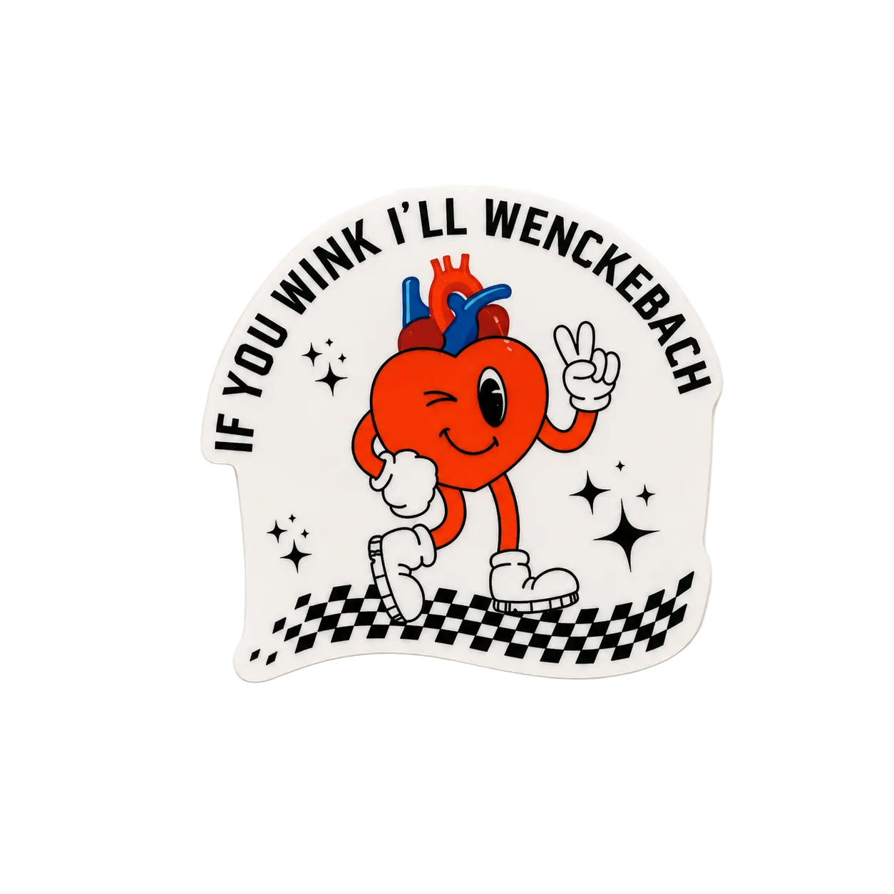 If You Wink I'll Wenckebach Cardiac | Plastic Add-On - BadgeSmith