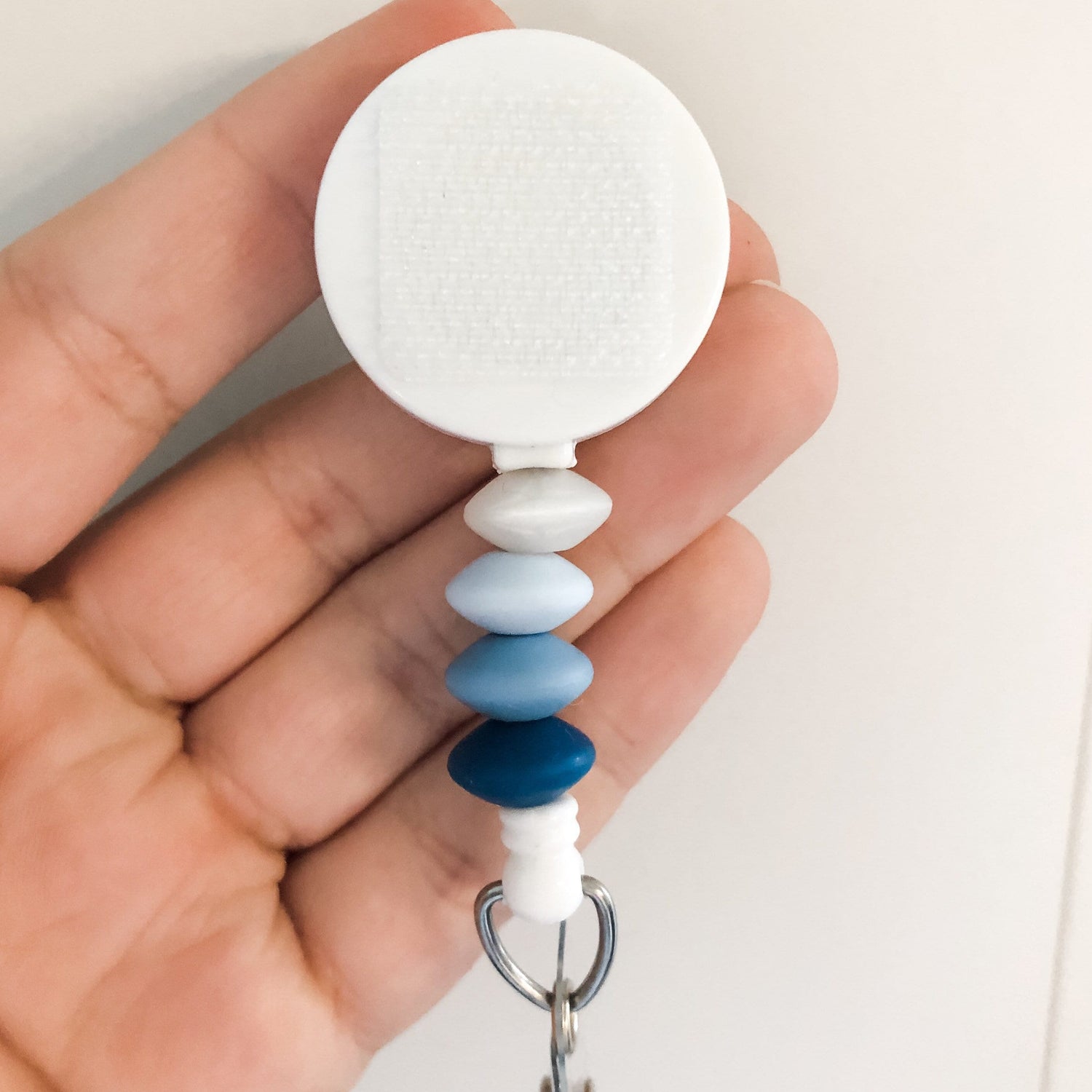 Decorative BLUE Interchangeable Badge Reel