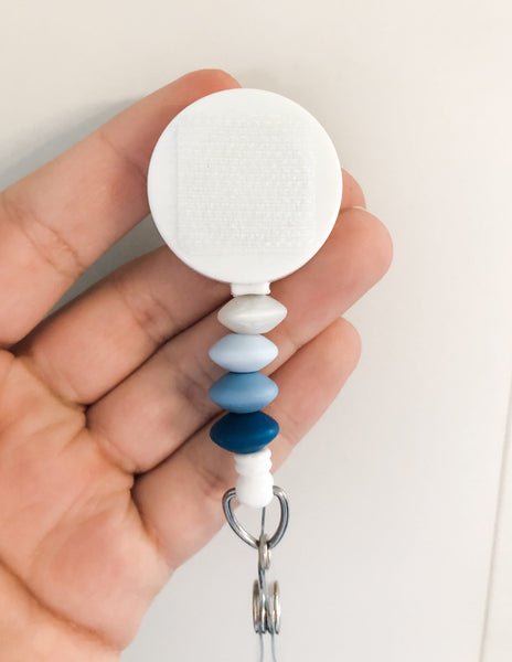 Decorative BLUE Interchangeable Badge Reel - BadgeSmith