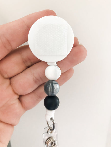 Decorative BLACK Interchangeable Badge Reel - BadgeSmith