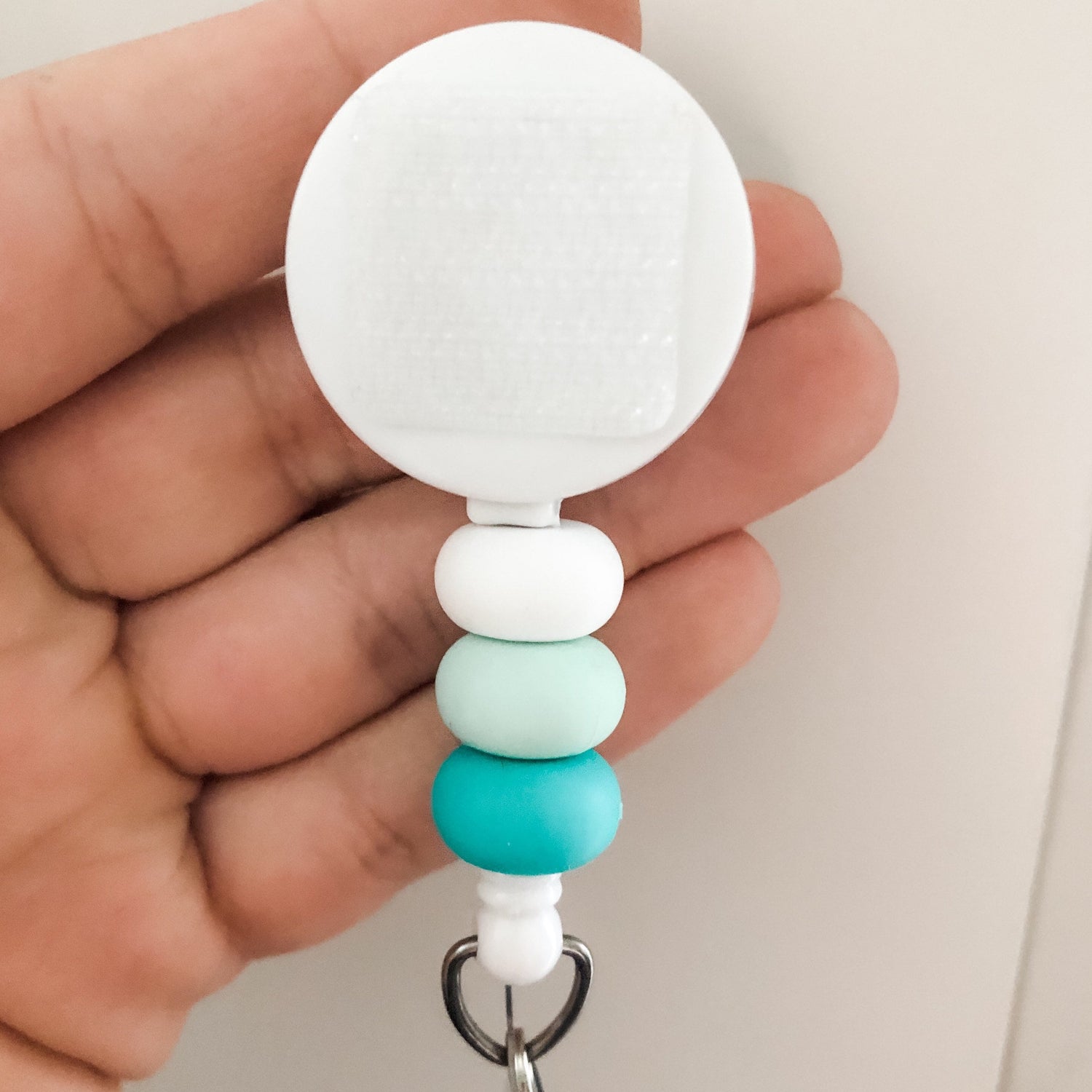 Decorative MINT TEAL Interchangeable Badge Reel