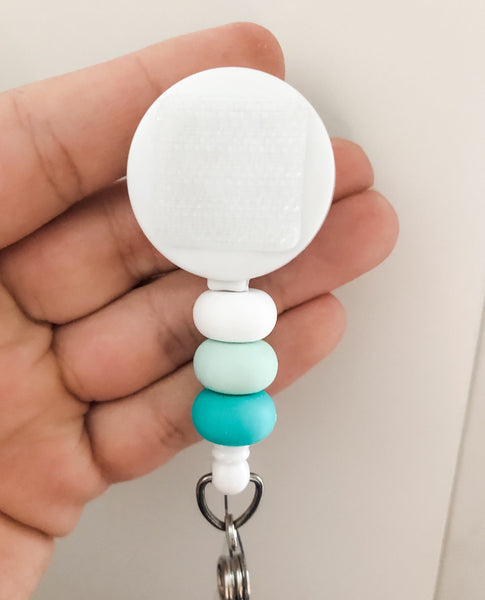 Decorative MINT TEAL Interchangeable Badge Reel - BadgeSmith